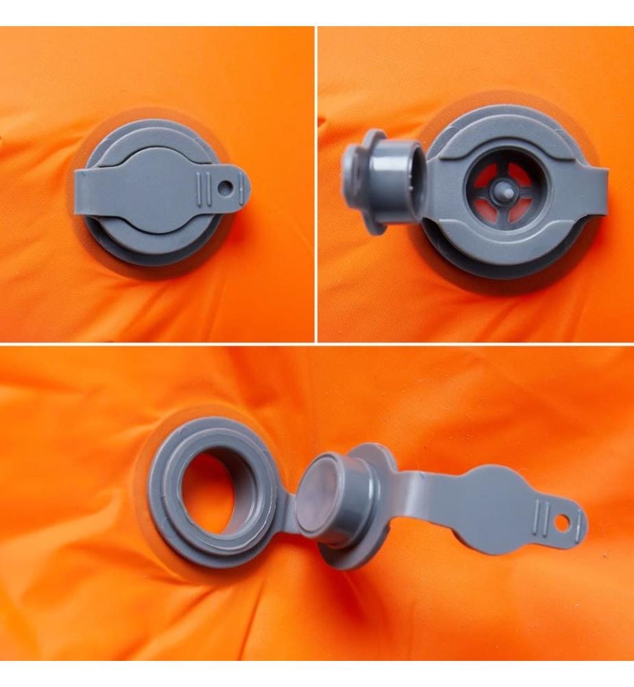Aufblasbare Isomatte mit Kissen Orange