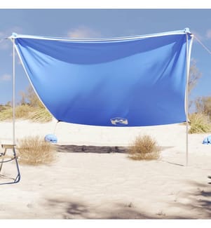 Strand-Schattenzelt mit Sandsäcken Blau 304x300 cm