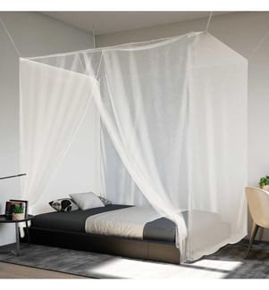 Moskitonetz zum Aufhängen 156 Mesh Weiss 220x100x150 cm
