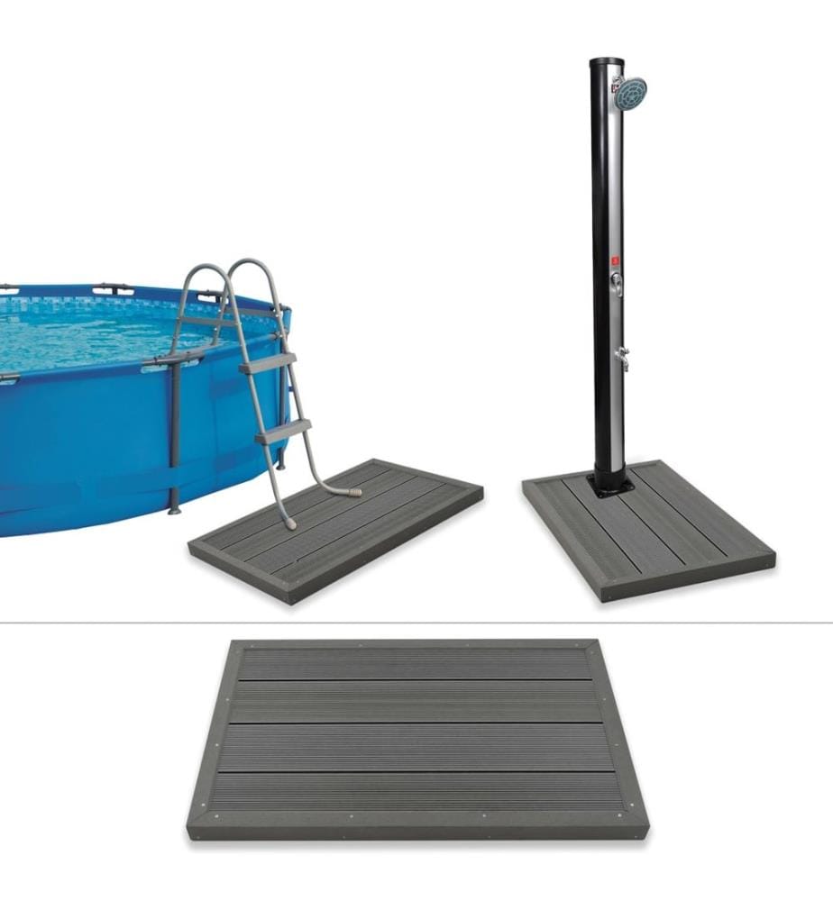 Bodenelement für Solardusche Poolleiter WPC