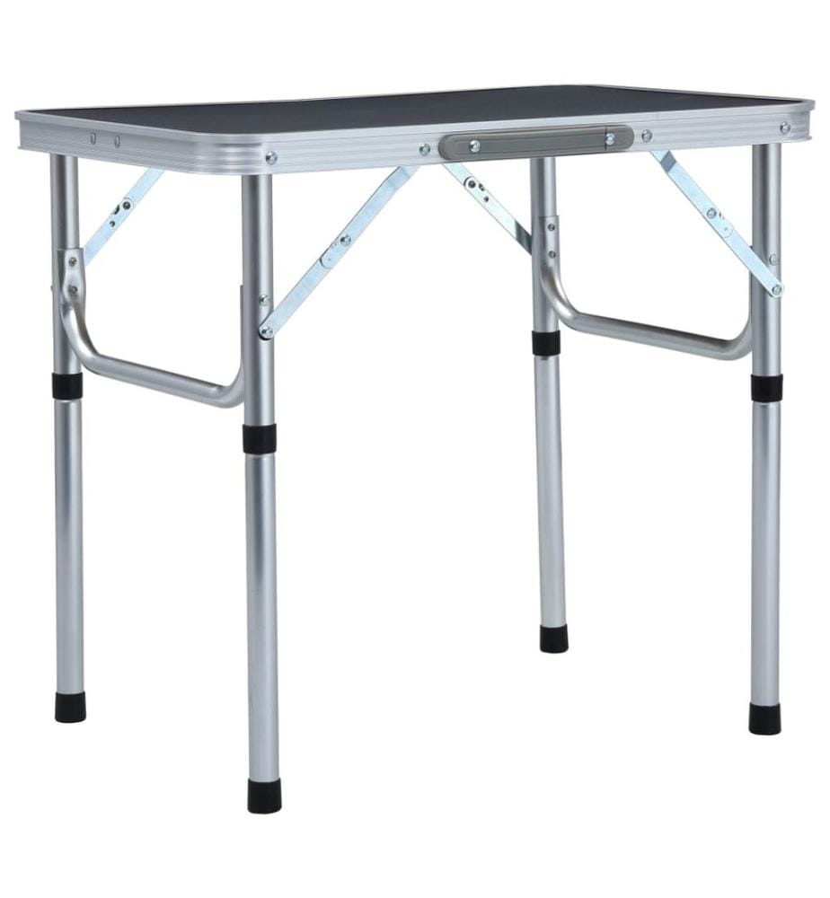 Table pliable de camping Gris Aluminium 60x45 cm
