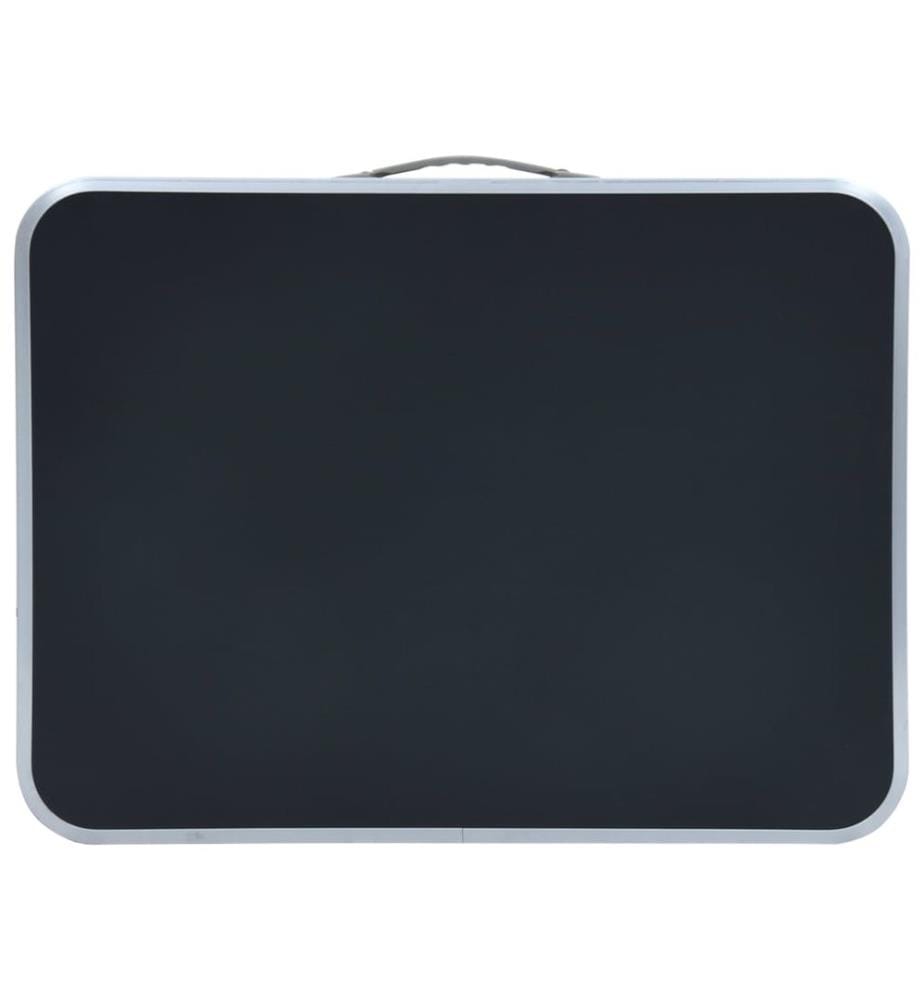 Table pliable de camping Gris Aluminium 60x45 cm