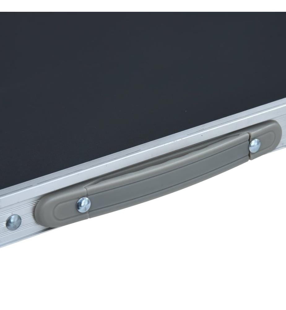 Table pliable de camping Gris Aluminium 60x45 cm
