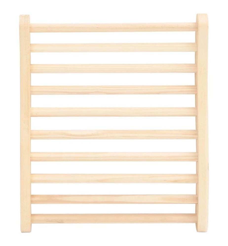 Dossier de sauna en forme de S Bois massif de pin