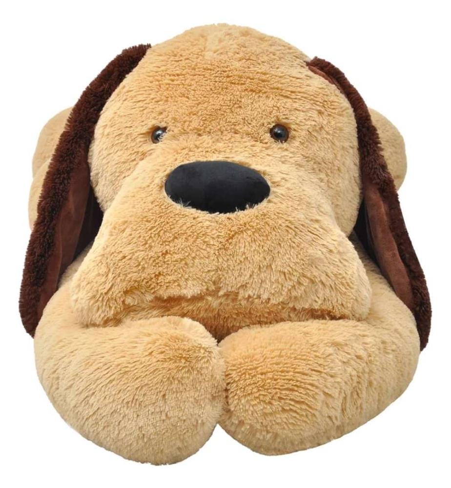 Hund Kuscheltier Plüsch Braun 80 cm