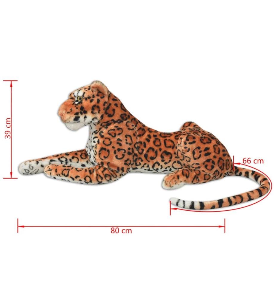 Leopard Kuscheltier Plüsch Braun XXL