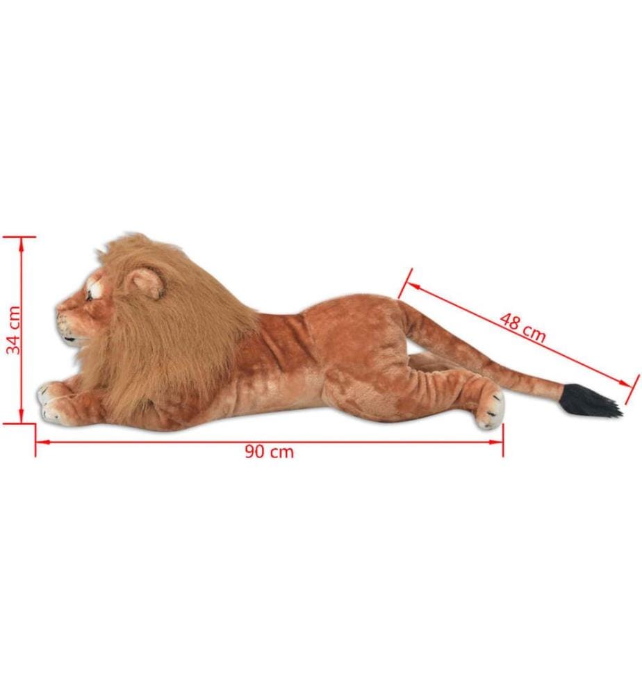 Löwe Kuscheltier Plüsch Braun XXL