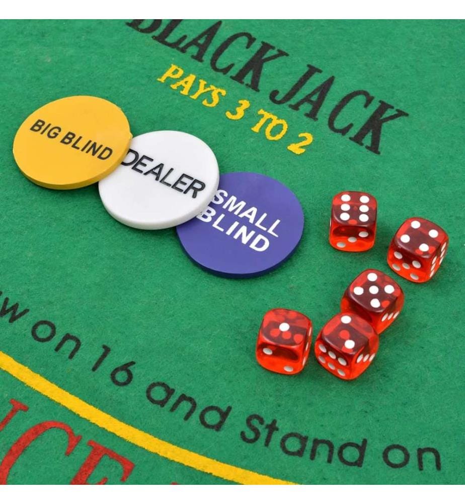 Kombiniertes Poker/Blackjack Set mit 600 Laserchips Aluminium