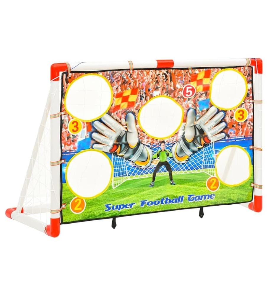 Fussballtor-Set mit Torwand 120x51x77,5 cm