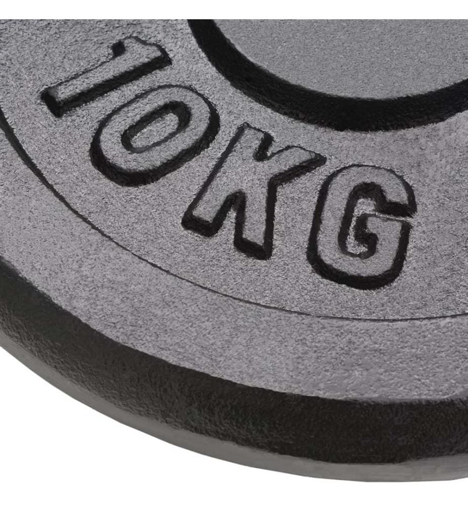 Plaque de poids 4 pcs 2 x 10 kg + 2 x 5 kg Fonte