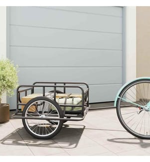 Remorque de vélo 130x73x48,5 cm acier noir