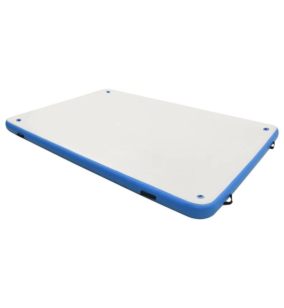 Pont flottant gonflable Bleu et blanc 300x200x15 cm