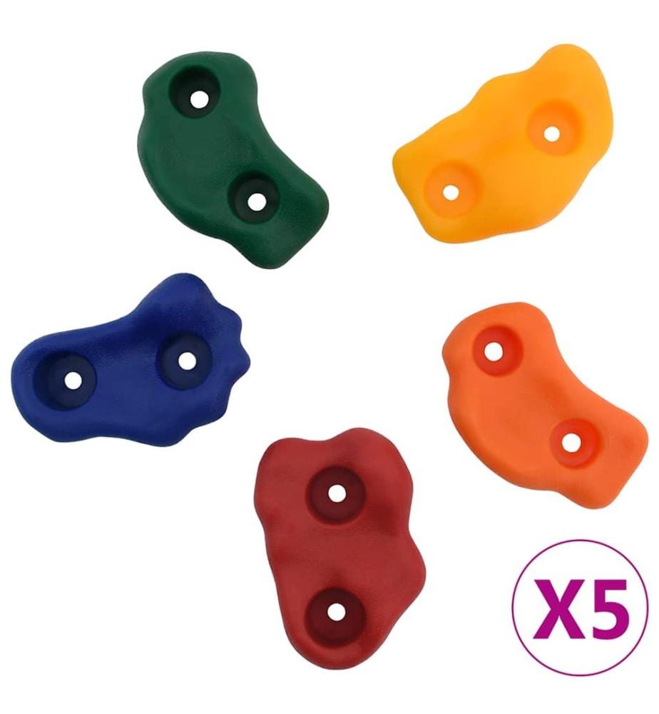 Klettergriffe mit Seil 25 Stk. Mehrfarbig