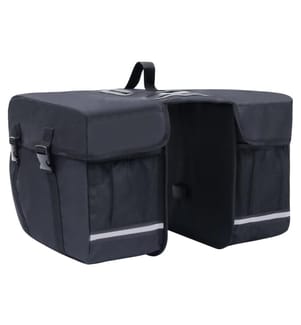 Doppel-Fahrradtasche für Gepäckträger Wasserdicht 35 L Schwarz