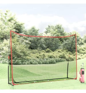 Golf-Übungsnetz Schwarz und Rot 305x91x213 cm Polyester