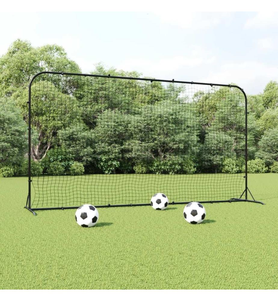 Fussball-Rebounder Schwarz 366x90x183 cm HDPE