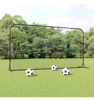 Fussball-Rebounder Schwarz 366x90x183 cm HDPE