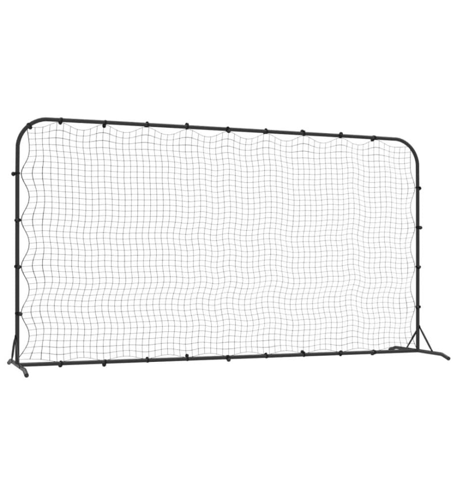 Fussball-Rebounder Schwarz 366x90x183 cm HDPE