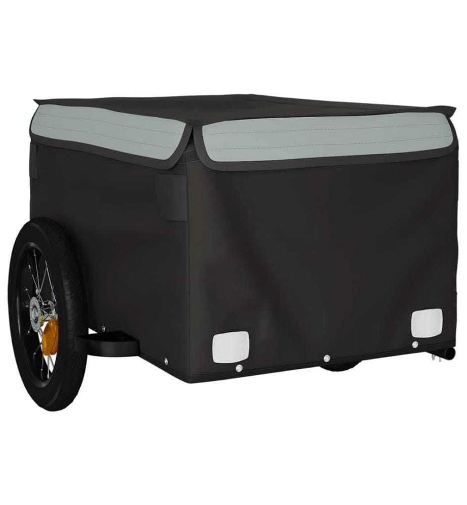 Remorque de vélo noir et gris 30 kg fer