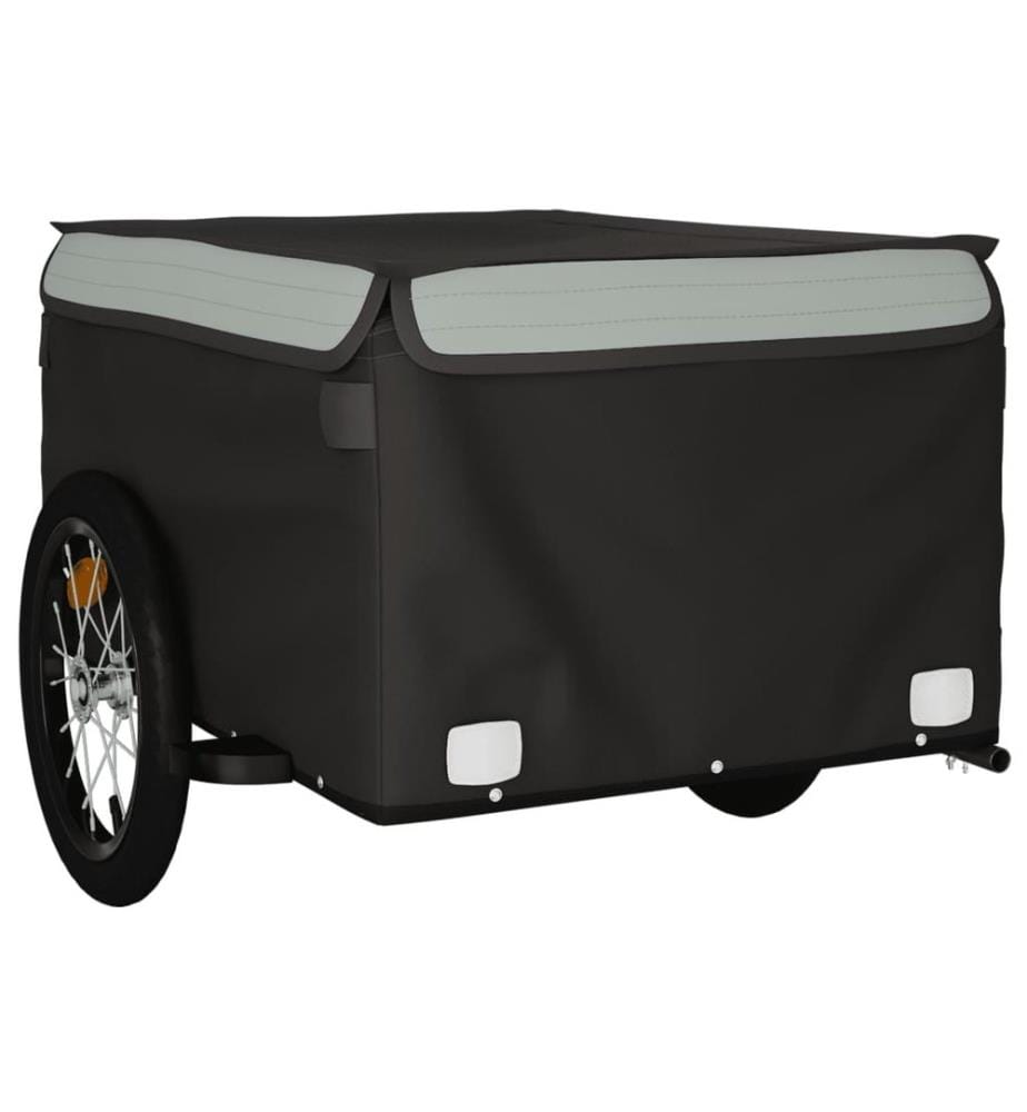 Remorque de vélo noir et gris 45 kg fer