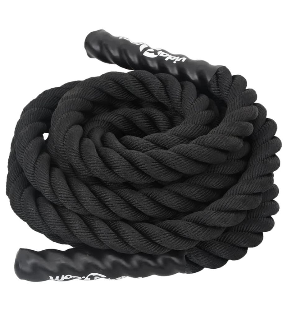 Corde de combat noire 6 m 4,5 kg Polyester
