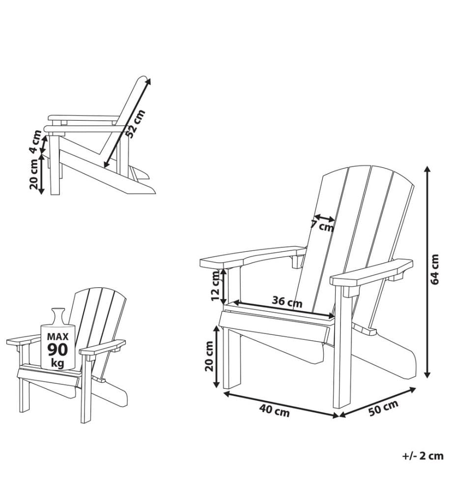 Sedia per Bambini ADIRONDACK Rosa pastello