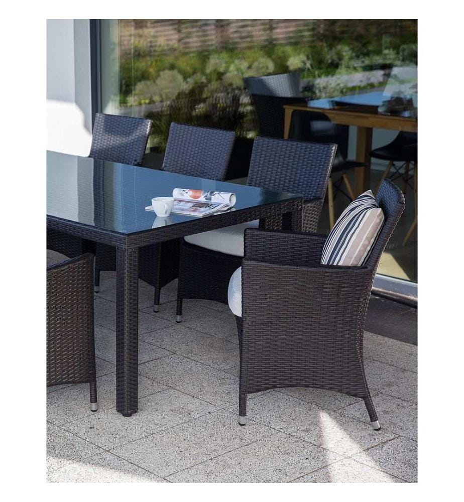 Set di 2 sedie da giardino con cuscini ITALY Marrone scuro