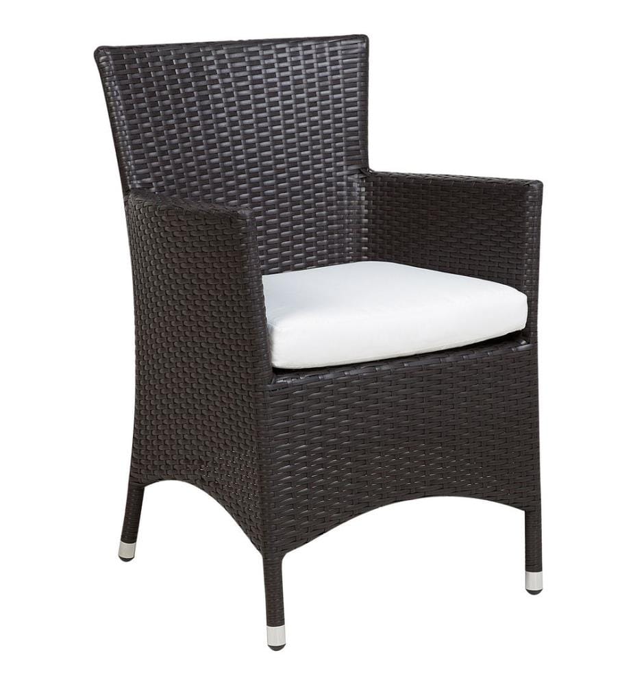 Set di 2 sedie da giardino con cuscini ITALY Marrone scuro