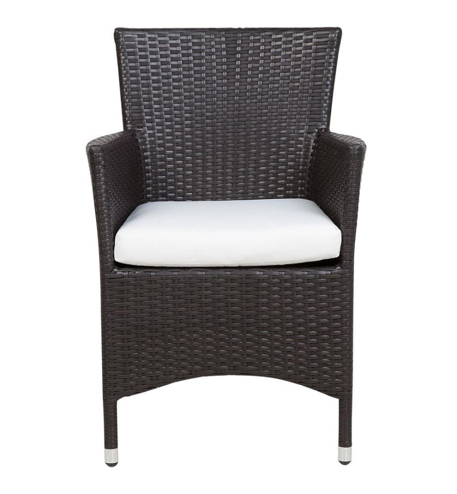 Set di 2 sedie da giardino con cuscini ITALY Marrone scuro