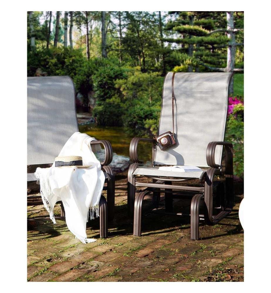 Gartenstuhl BORGIO Metall Braun / Grau