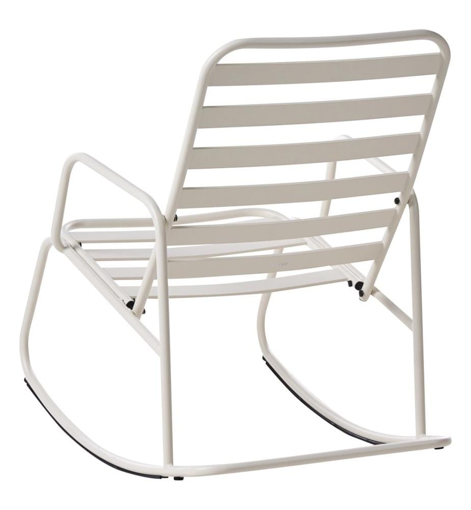 Fauteuil à bascule de jardin TURI Métal Blanc cassé