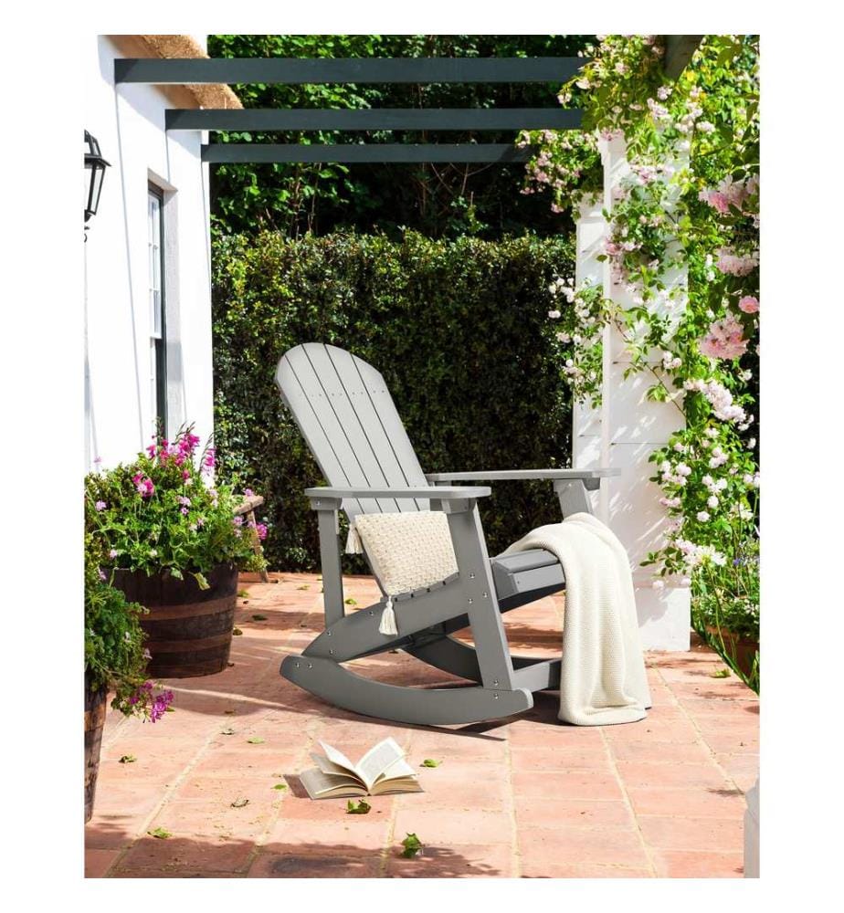 Garten-Schaukelstuhl ADIRONDACK Hellgrau