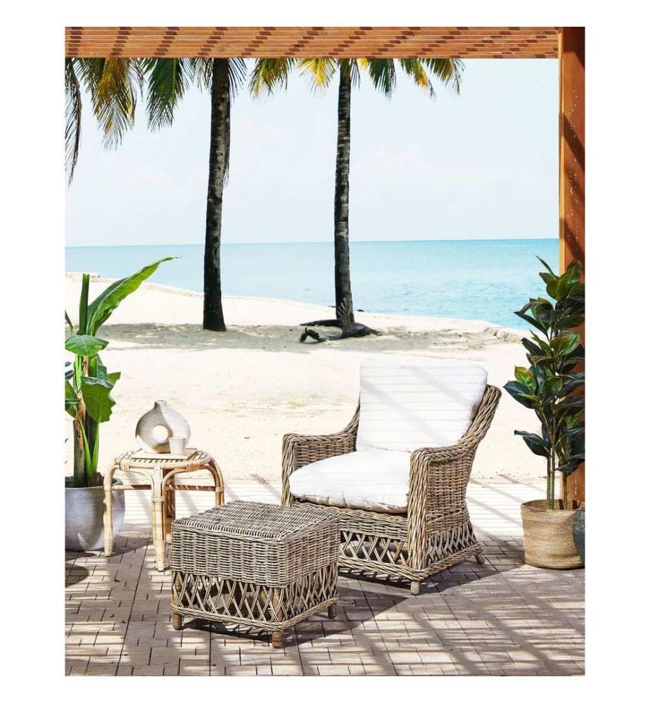 Fauteuil de jardin RIBOLLA Rotin Naturel