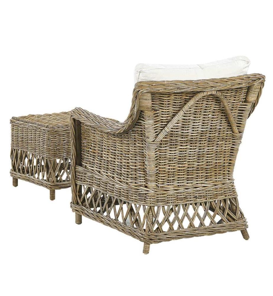 Fauteuil de jardin RIBOLLA Rotin Naturel