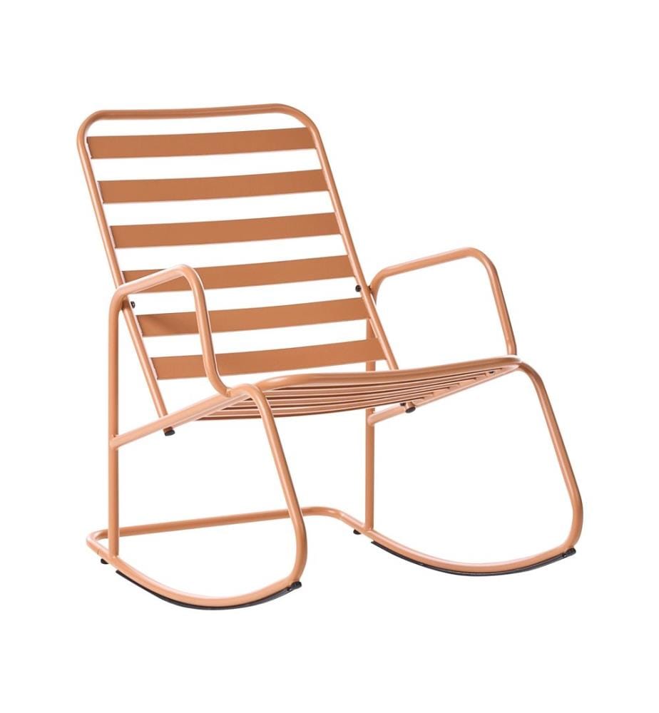 Garten-Schaukelstuhl TURI Metall Goldbraun