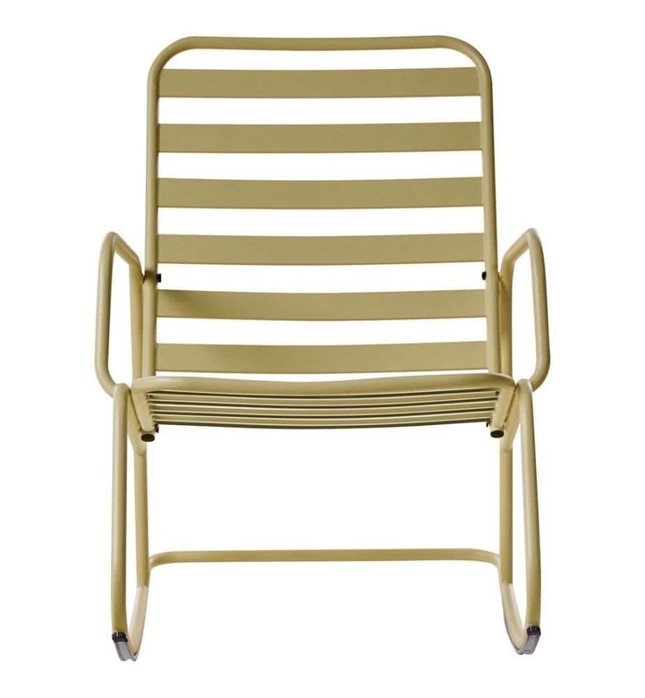 Fauteuil à bascule de jardin TURI Métal Vert olive