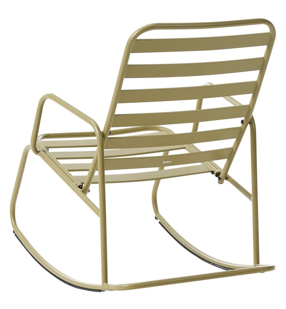 Fauteuil à bascule de jardin TURI Métal Vert olive