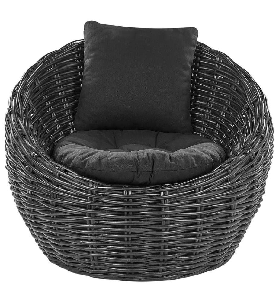 Gartenstuhl LERICI Rattan Schwarz