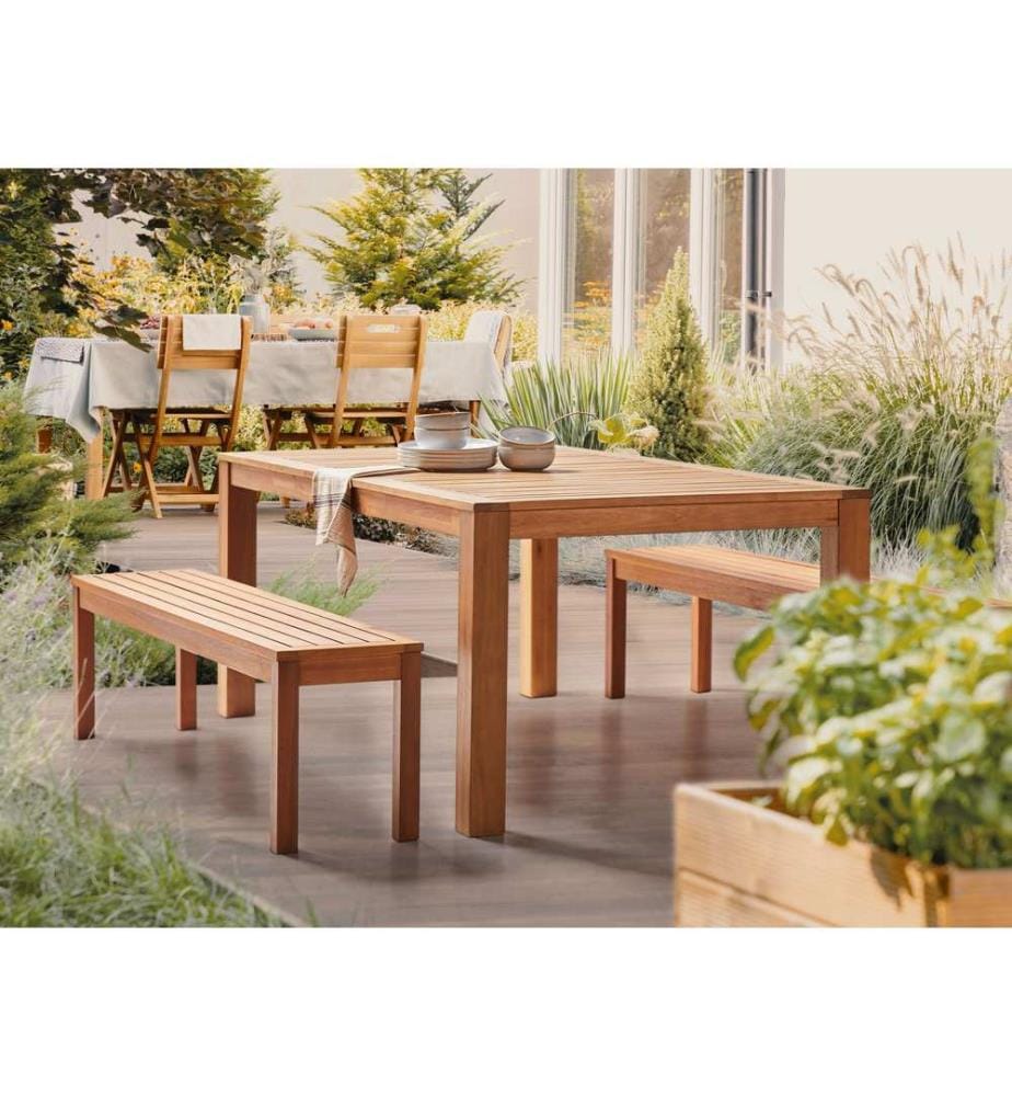 Panchina da giardino MONSANO 170 cm Legno d'eucalipto Marrone