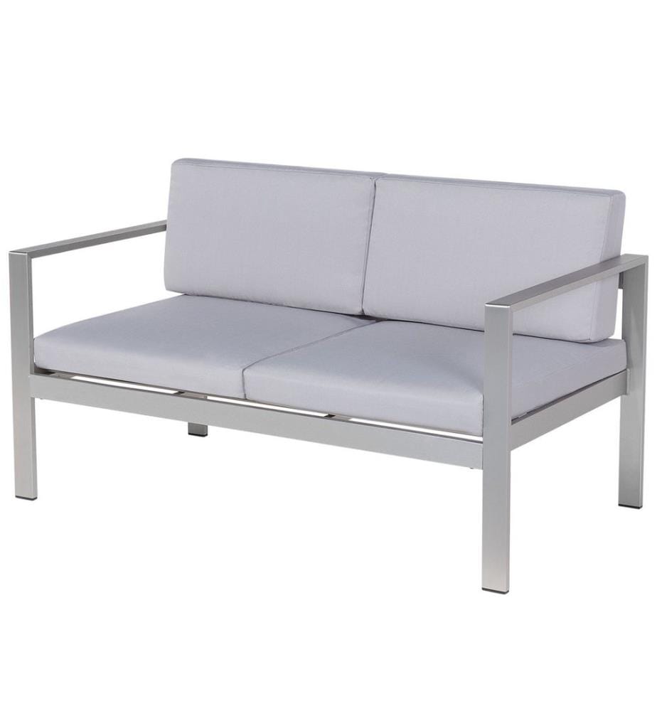 Gartensofa 2-Sitzer SALERNO Metall Hellgrau