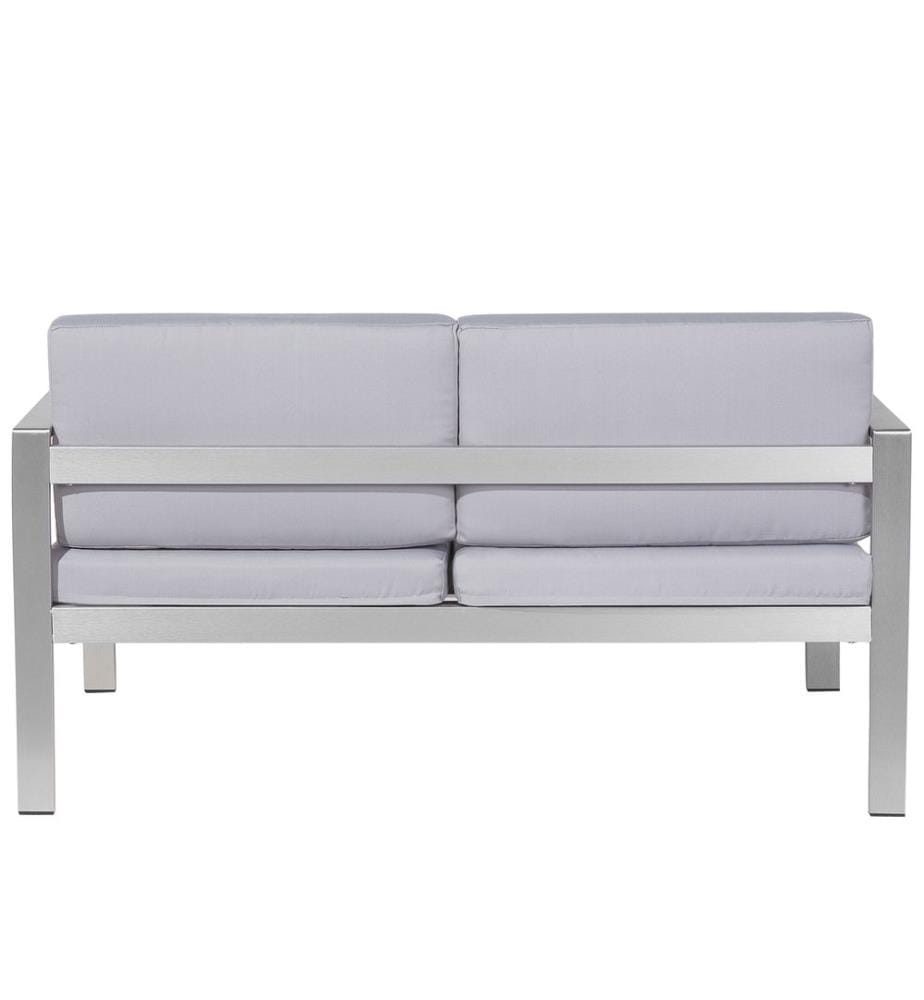 Gartensofa 2-Sitzer SALERNO Metall Hellgrau