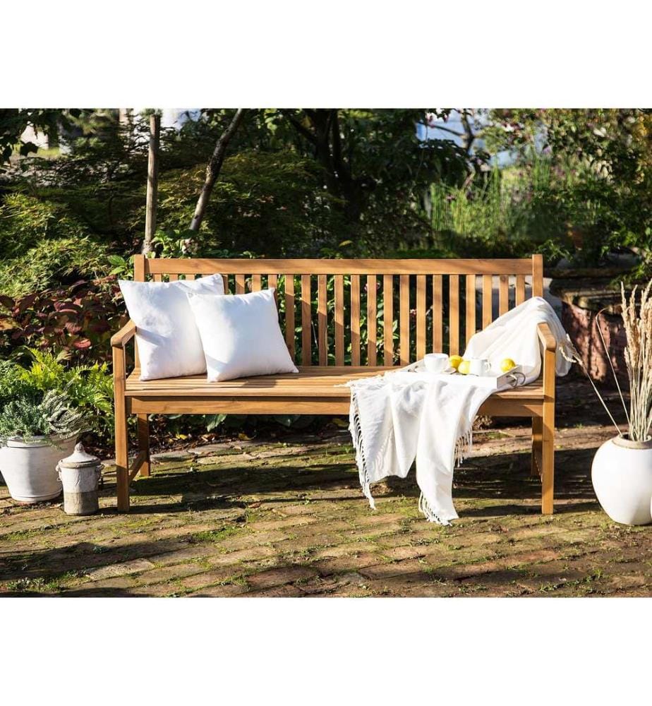 Panchina da giardino VIVARA 160 cm Legno di acacia certificato Marrone chiaro