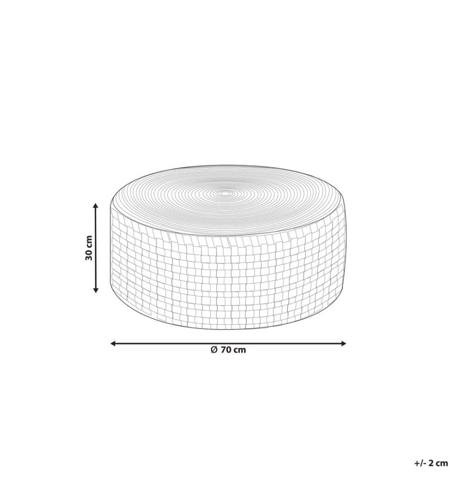 Pouf de jardin ? 70 cm beige MITHI