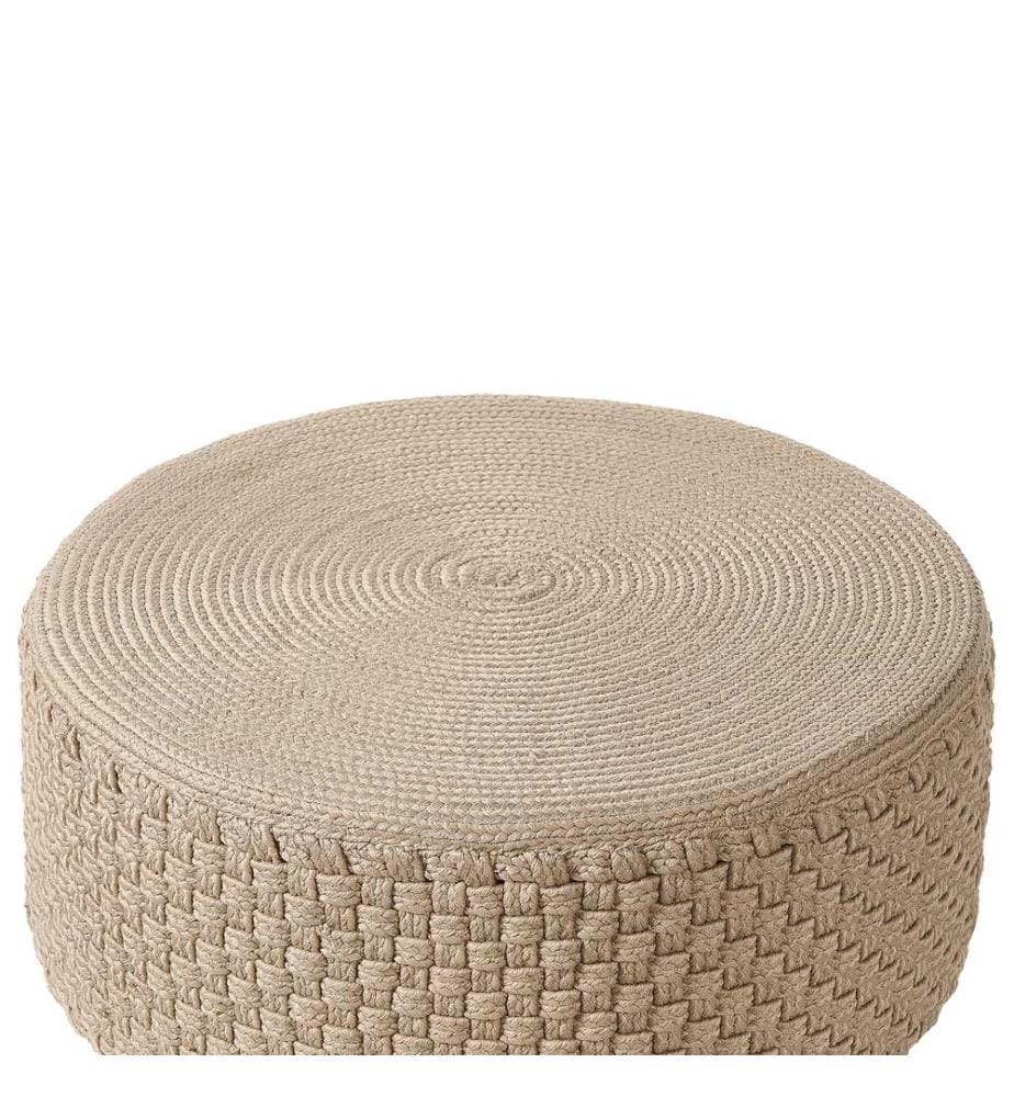 Pouf de jardin ? 70 cm beige MITHI
