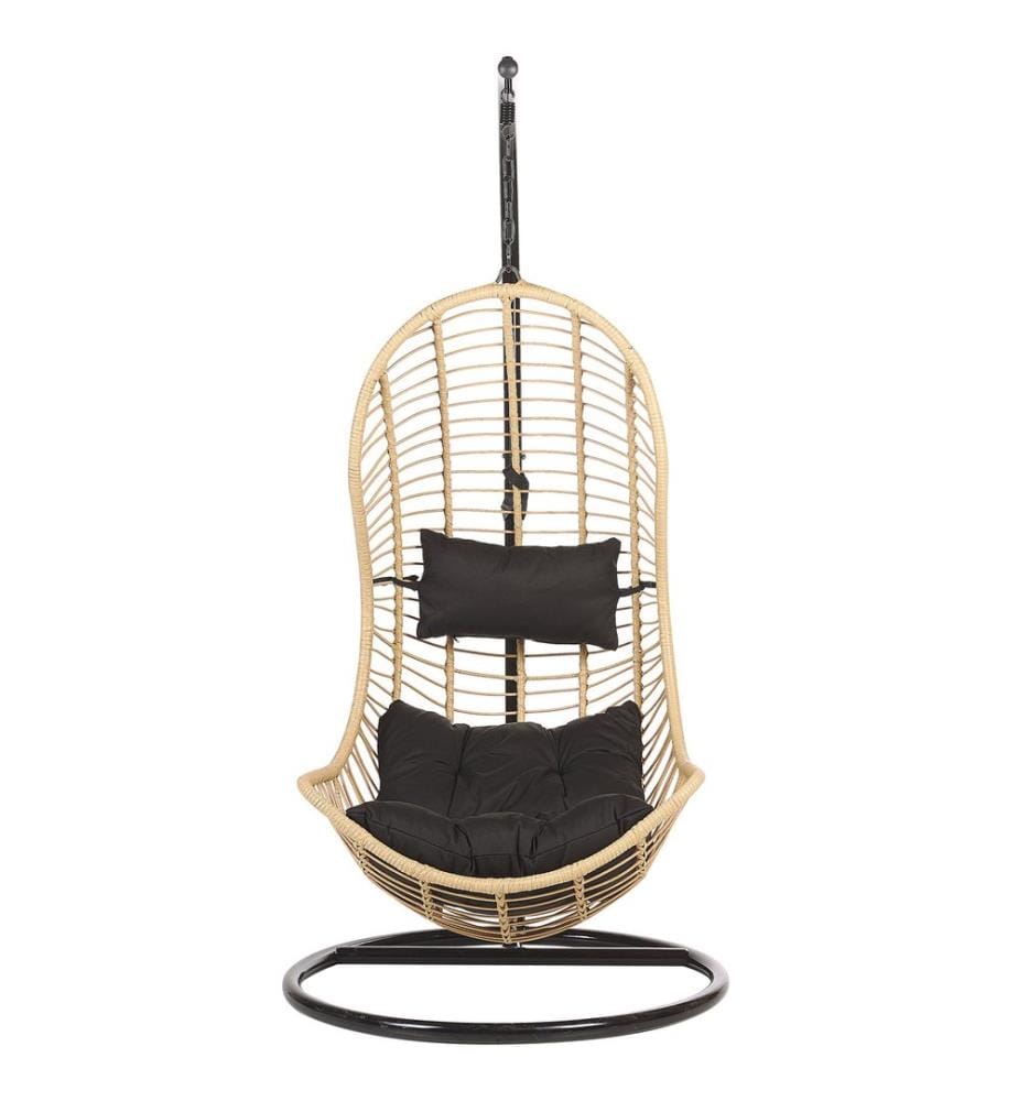 Hängesessel mit Gestell PINETO Polyrattan Naturfarben