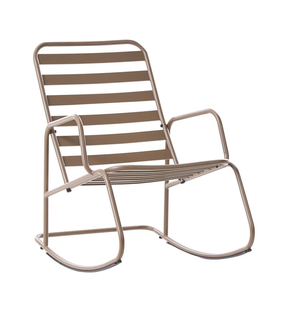 Fauteuil à bascule de jardin TURI Métal Taupe