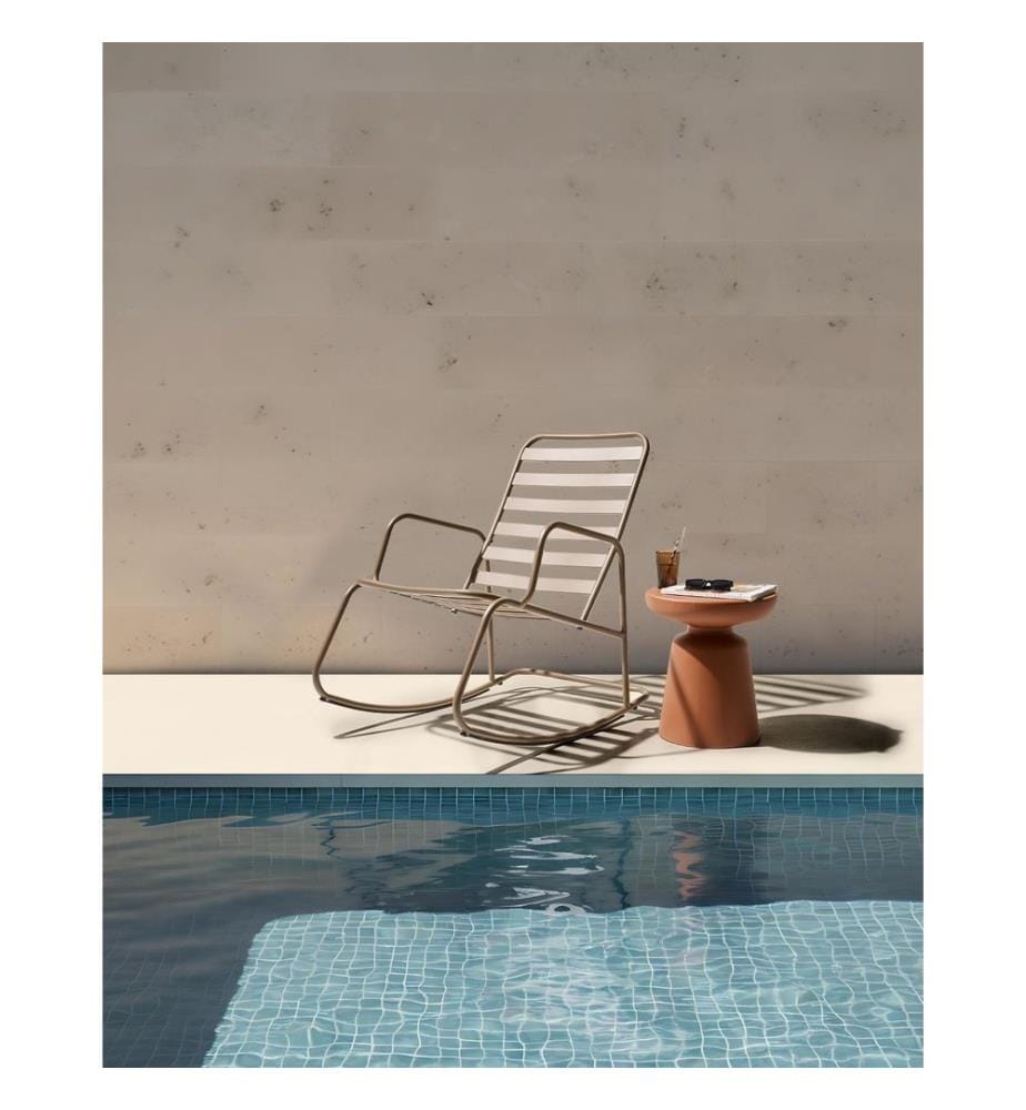 Fauteuil à bascule de jardin TURI Métal Taupe