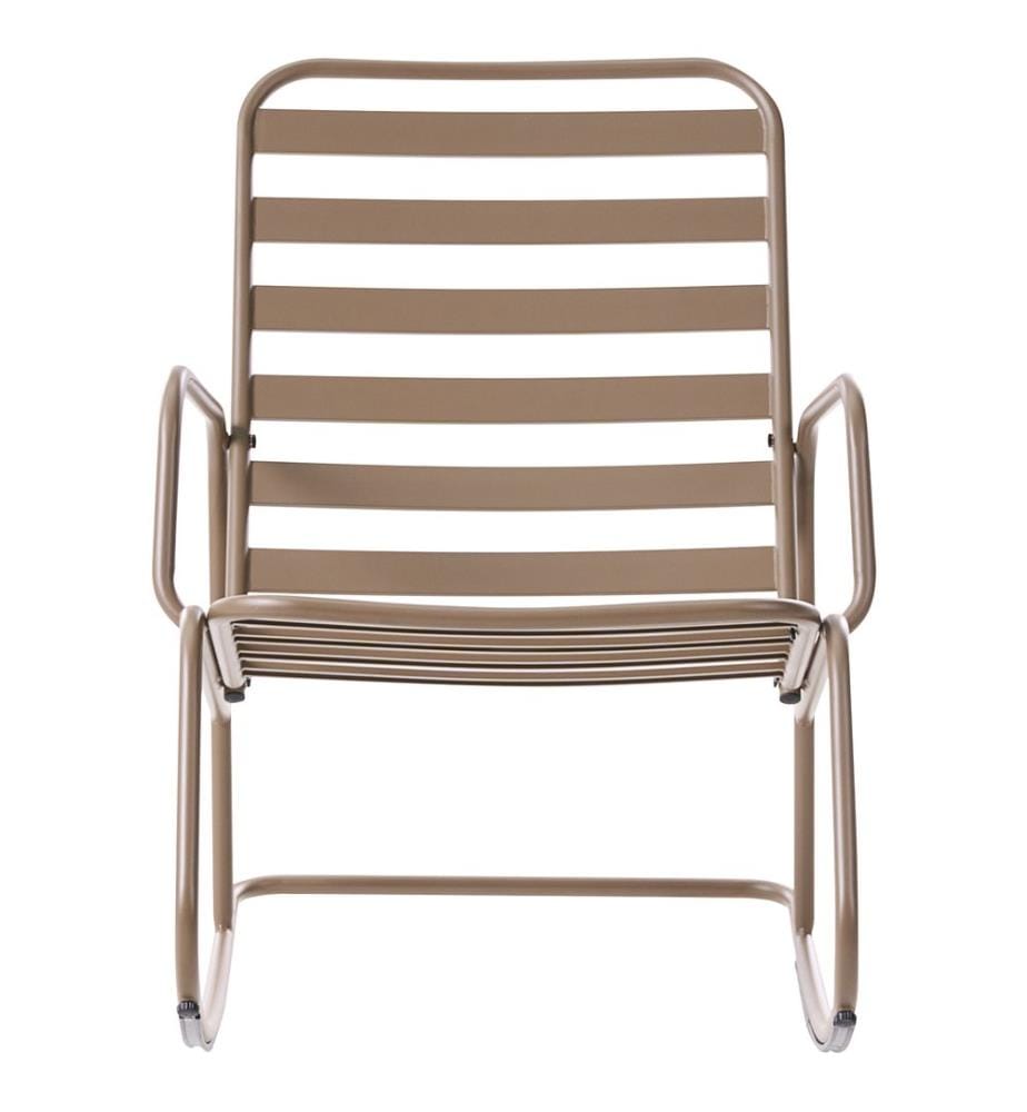 Fauteuil à bascule de jardin TURI Métal Taupe