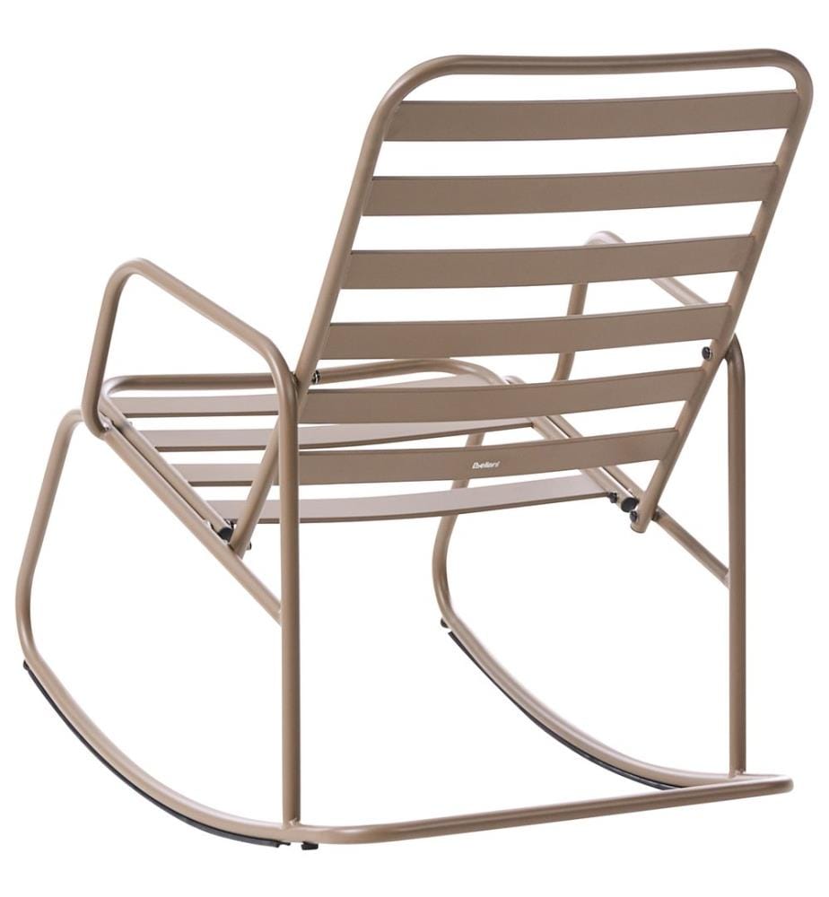 Fauteuil à bascule de jardin TURI Métal Taupe