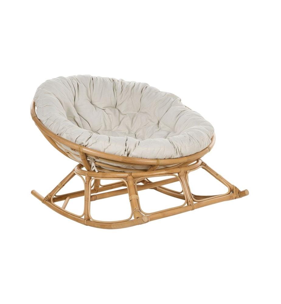 Fauteuil à bascule ORVIETO Rotin Naturel